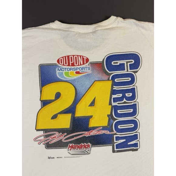 Vintage Y2K Jeff Gordon Nascar Chevrolet Dupont Car Racing Promo Large AOP Tee - Picture 9 of 15
